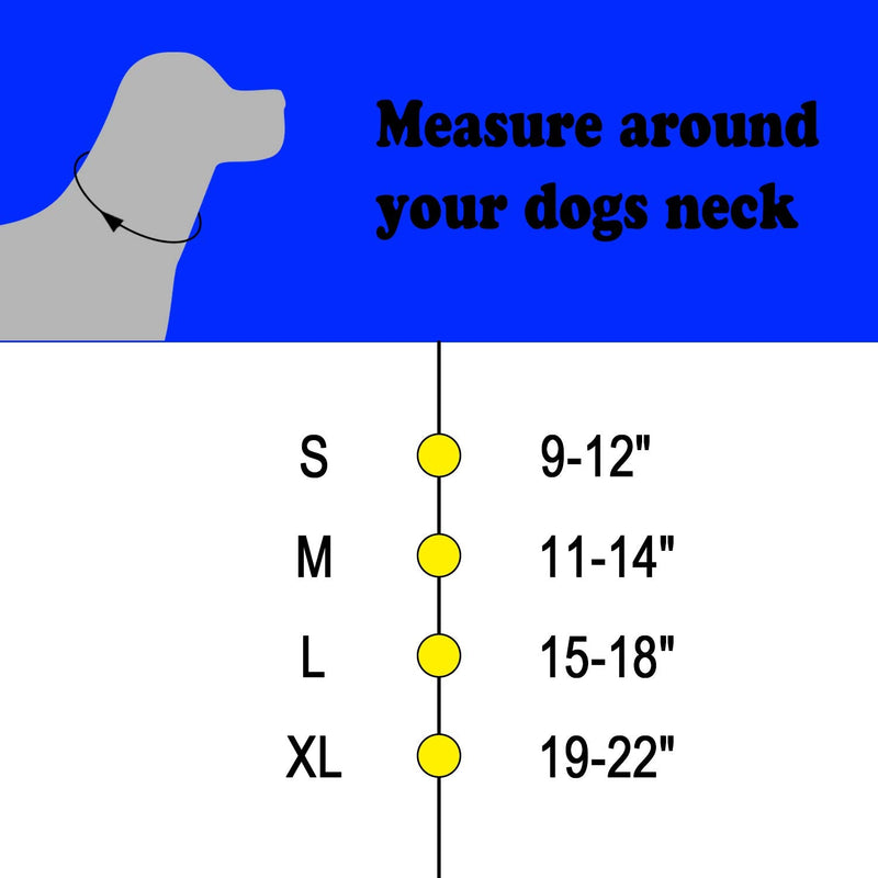 Heavy Duty Dog Collar - Martingale Collar with Double Row Chain for Medium Large Dogs (XL-24') XL-24” (suitable for neck 19-22")
