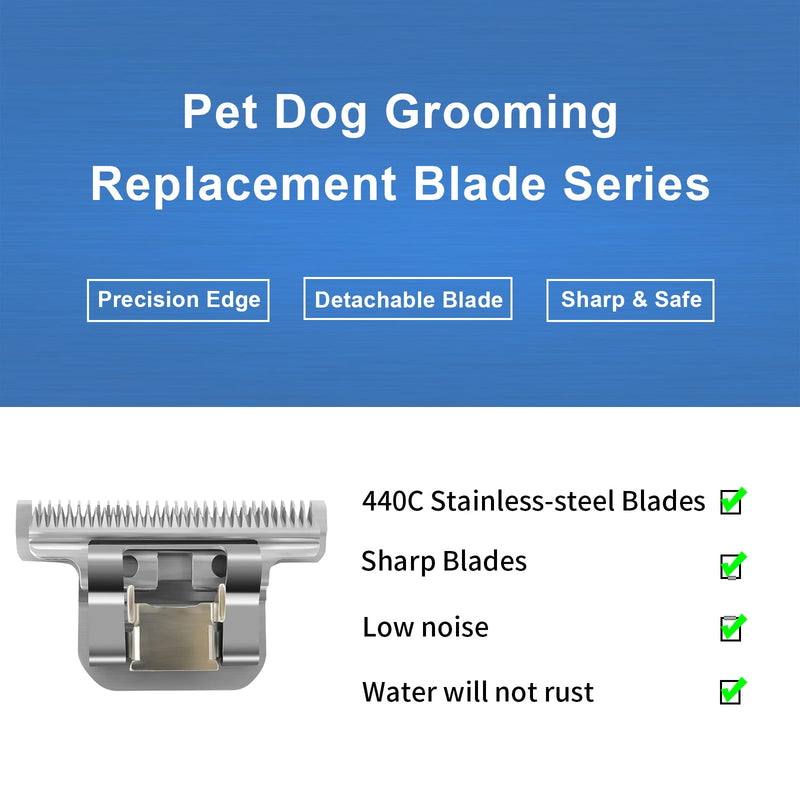 84# Pet Dog Grooming Stainless Steel Blade,Compatible with Ainds,Oster A5,Wahl KM-10 and Other Series Detachable Clippers, Cut Length 3/32-Inch - PawsPlanet Australia