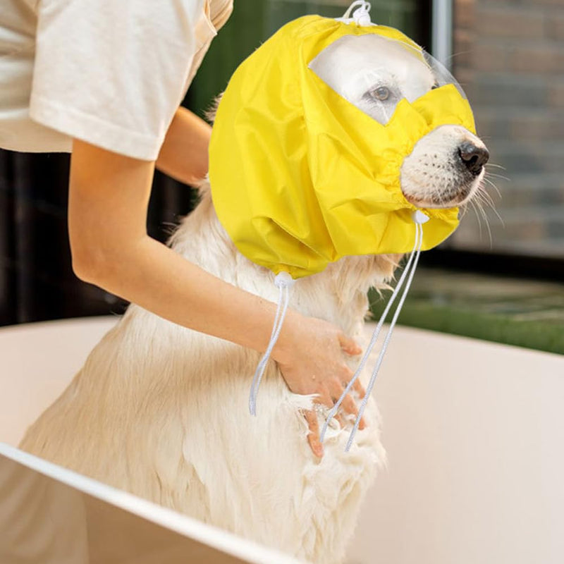 DONGKER Dog Shower Cap, Adjustable Waterproof Shower Cap for Dogs, Reusable Dog Ear Covers for Grooming, for Washing, Rain, Swimming and Bathing Green