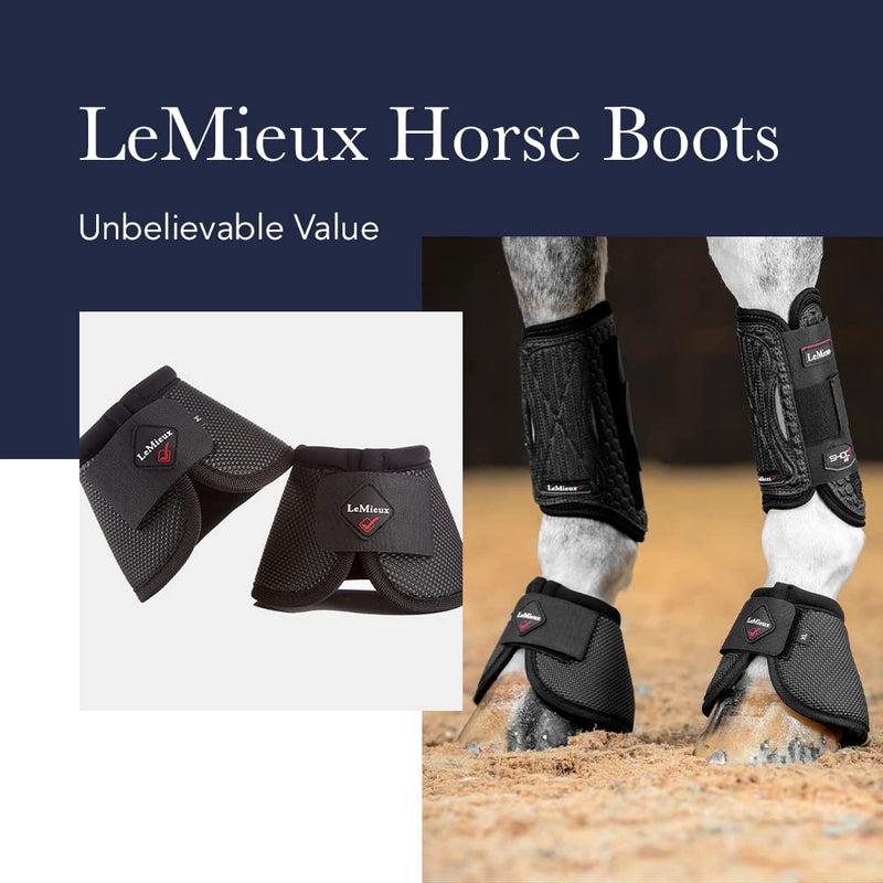 LeMieux Rubber Bell Overreach Horse Boots - Protective Gear and Training Equipment - Equine Boots, Wraps & Accessories X-Large Black