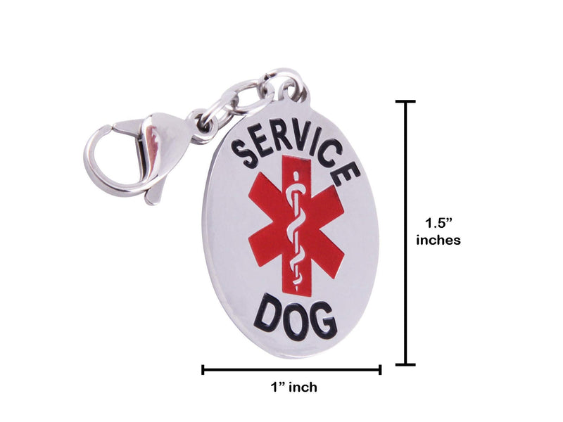 Doggie Stylz Official Service Dog in Training Vest Harness Bundle Kit. Includes Set of Service Dog + Service Dog in Training Removable Reflective Patches + 30 inch Lead + 2 ID Dog Tags Girth 19-25" Red - PawsPlanet Australia