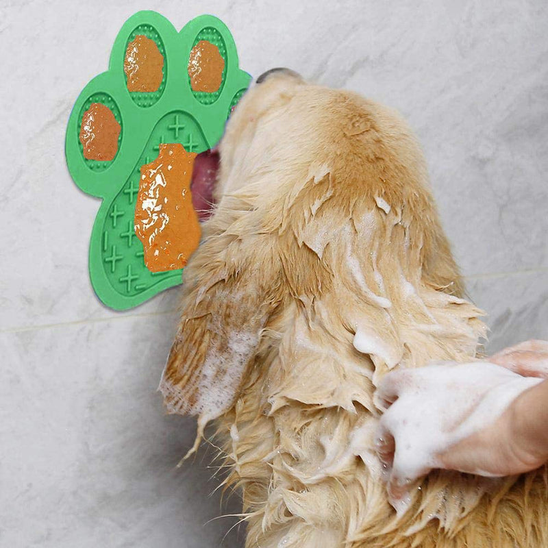 Dog Licking Mat for Anxiety Peanut Butter Slow Feeder Dog Bowls Dog Licking Pad with Strong Suction to Wall for Pet Bathing,Grooming,and Dog Training Green-mat - PawsPlanet Australia