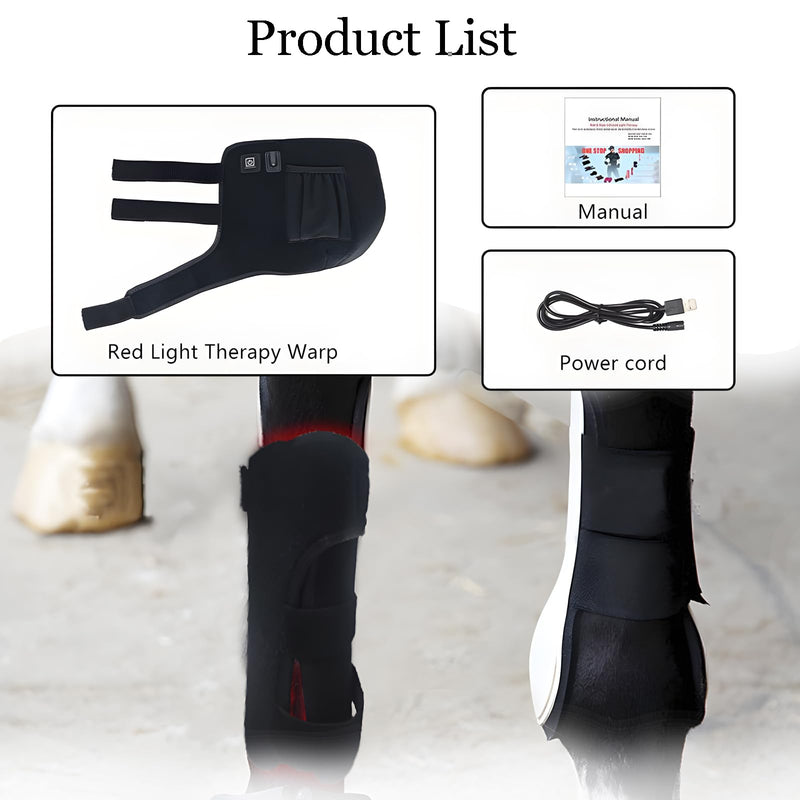 Infrared & Red Light Therapy Wrap for Horses, Reduces Inflammation Pain Relief, Wearable Red Light Therapy Hoof Boots for Horse Leg Pain - PawsPlanet Australia