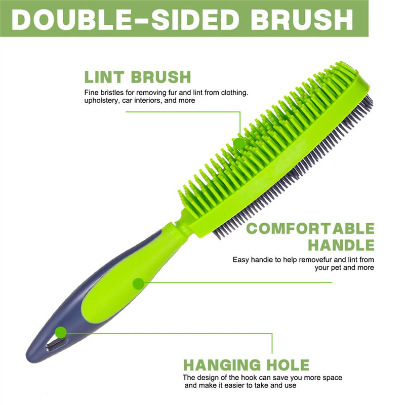 Pet Hair Remover Cat & Dog Rubber Pets Hair Removal Brush Double-Sided Gentle Grooming Cleaning Brushes for Couch Furniture Clothes Carpet - PawsPlanet Australia