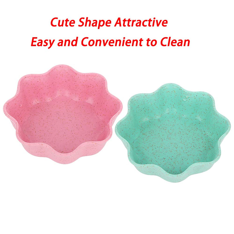 3 Pcs Hamster Food Bowl Small Cute Shape Food Dish for Hamster Rat Mice and Other Small Animals (Pink, Green and Blue)