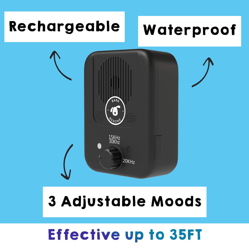 Automatic Bark Controller and Deterrent - Indoor and Outdoor Waterproof Rechargeable Dog Training Device - Works After Dog is Trained Handheld Anti-Barking Device