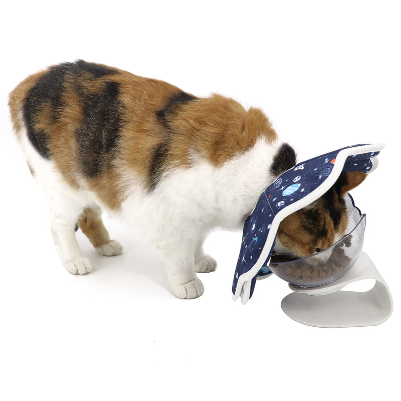 Soft Cat Cone, Adjustable Cat Recovery Collar After Surgery to Prevent Licking Wound, Protective Cat Neck Cone, Comfortable Pet Elizabethan Collar for Cats Kittens and Puppies (Medium) Medium / Planet pattern