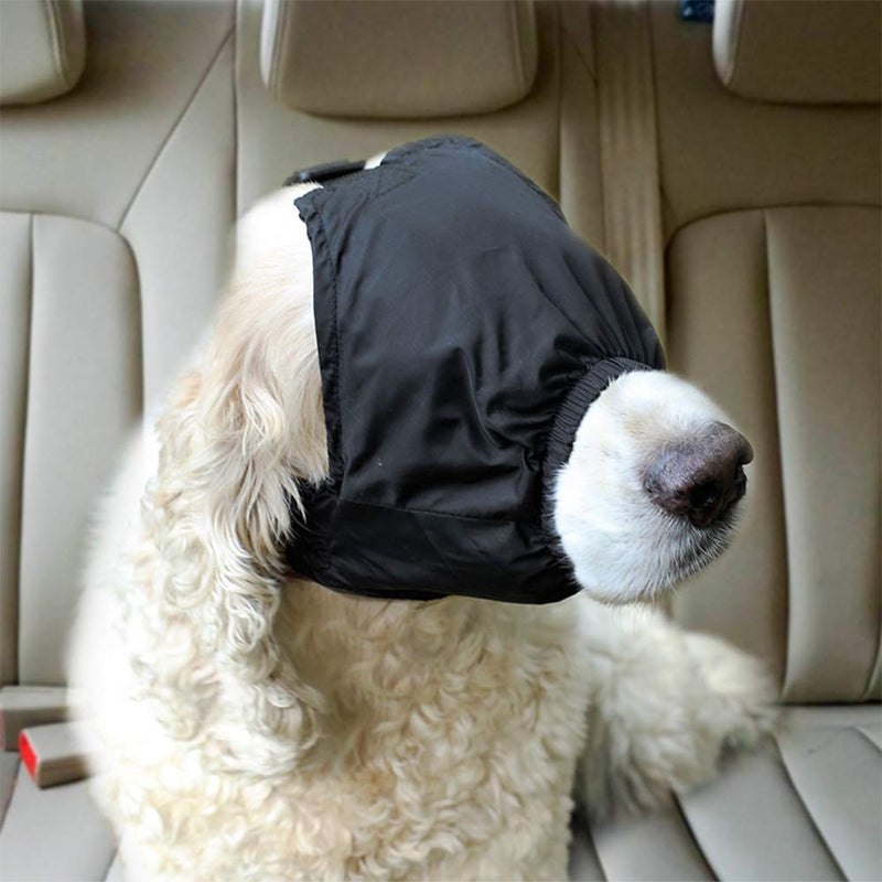 Delifur Dog Anxiety Muzzle Pet Calming Cap Eye Mask Nylon Shading for Grooming Anti Car Sickness S - PawsPlanet Australia
