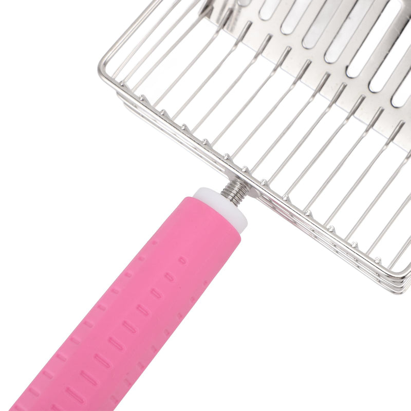 ASHATA Comfortable Handle Cat Poop Scoop with Unique Design, Wide Application for Pet Parents (PINK) Pink