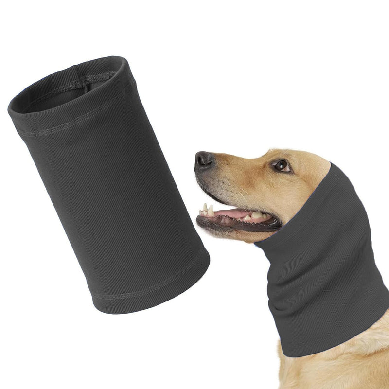 Dog Snood Ears Protector Soft Pet, dogs ear cover ear defenders for dogs Snood for Dog Neck and Ears Warmer Pet, dog ear protectors from grass seeds for Soothing Thunder Dogs Earmuffs, grey M
