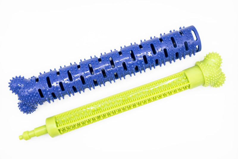 Dog Toothbrush Chew by King Kleen Int. Manual Dog Teeth Cleaning Product. Best for Cleaning Dogs, puppys, Small Dogs and Medium Dogs Teeth. Made from Durable TPR