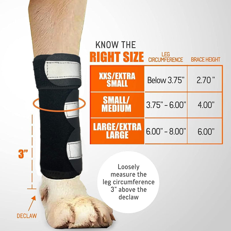 NeoAlly Dog Front Leg Braces Super Supportive with Metal Spring Strips to Stabilize Canine Front Leg Wrist Carpal, Prevents Leg Injuries Sprains Arthritis (Pair) S/M (1 Pair) - PawsPlanet Australia