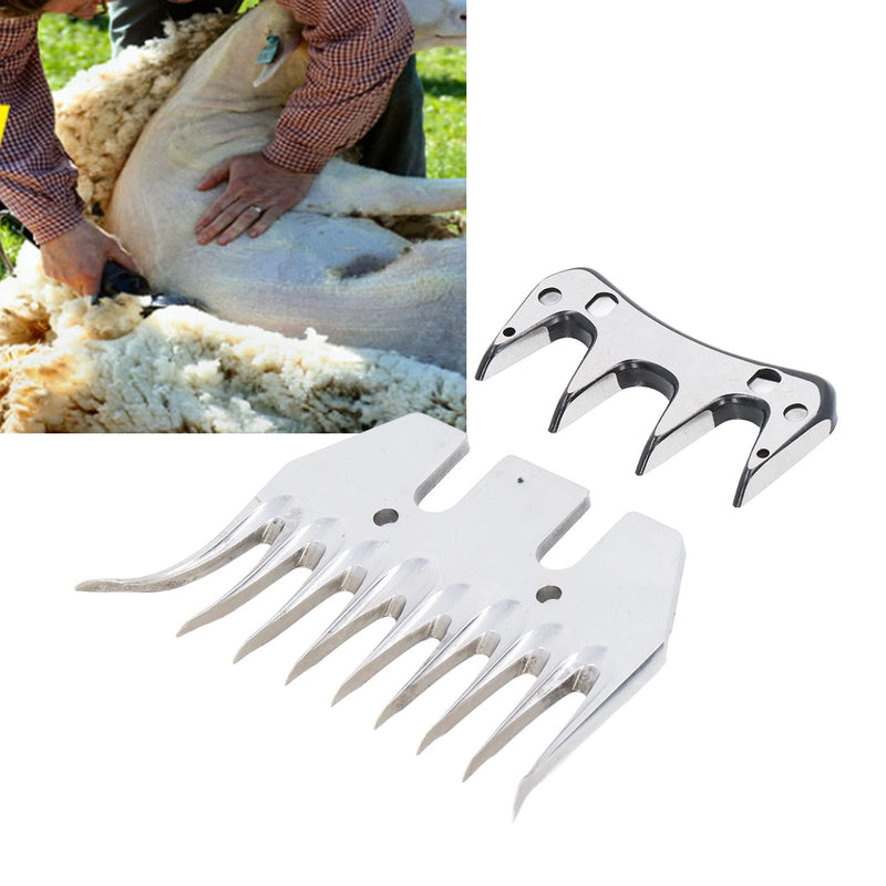 Sheep Shears Replacement Blades, Professional Curved 9 Tooth Clipper Comb Blade, Cutter Trimmer Accessory Set Kit for Sheep Alpacas Goats