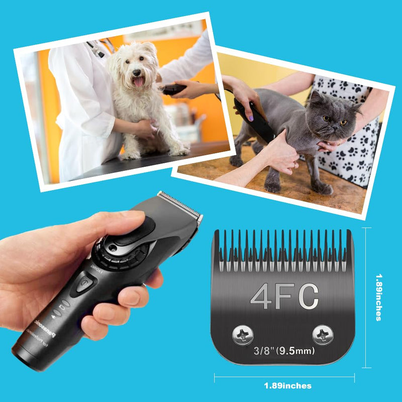 TRAH 5FC Blade Dog Grooming Clipper Replacement Blades Compatible with Andis Dog Clippers,Most A5, Wahl KM Series Clippers,Detachable Ceramic Blade,Size-5FC, 1/4-Inch Cut Length (6.3mm) Black 5FC 6.3mm - PawsPlanet Australia