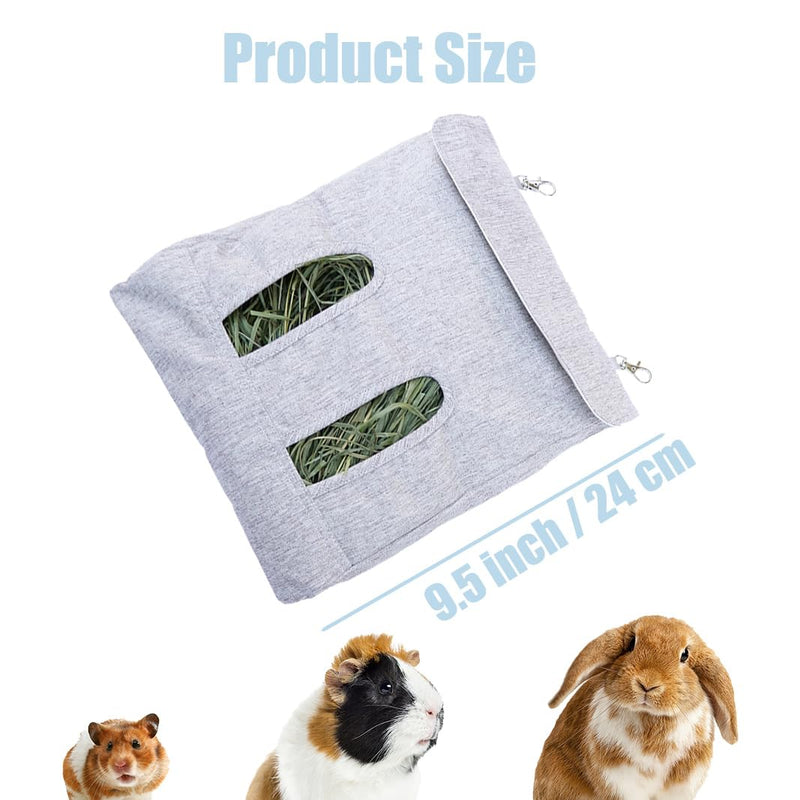Meow&Woof 2 Pieces Rabbit Hay Bag, Rabbit Hay Feeder Bag, Guinea Pig Hay Feeding Device, Small Animals Feeding Sack for Rabbit, Chinchilla, Hamster - PawsPlanet Australia