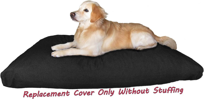 Dogbed4less Heavy Duty Black Canvas Duvet Pet Dog Bed Cover - Replacement Cover only (47"X29"X4") 47"X29"X4" - PawsPlanet Australia