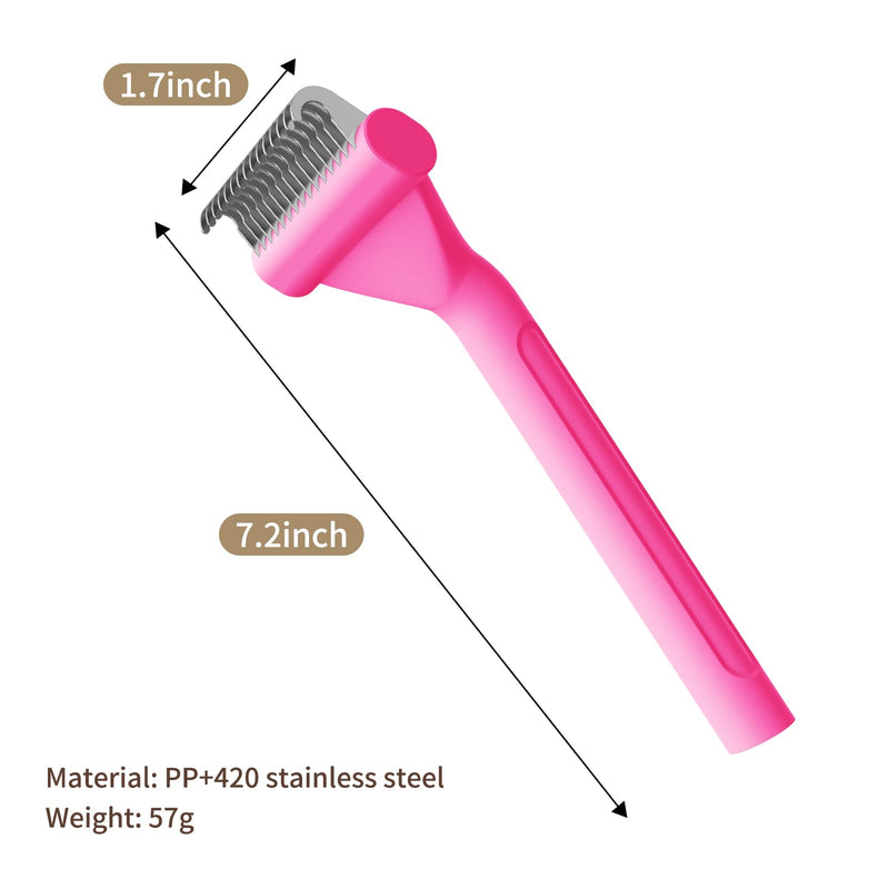 Dog Brush for Shedding cat deshedding grooming supplies for indoor short long hair pet dematting undercoat rake for brish poodle remove matted fur slicker best comb tool cepillo para perros. (Pink) Pink - PawsPlanet Australia