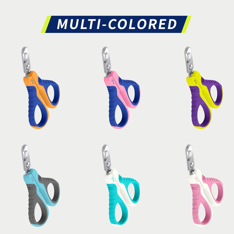 WePet Pet Nail Clippers U07.1, Professional Claw Trimmer, Bended Scissor Special for Cats, Kittens, Dogs, Puppies, Small Animals, Yellow/Purple #16 Yellow/Purple - PawsPlanet Australia