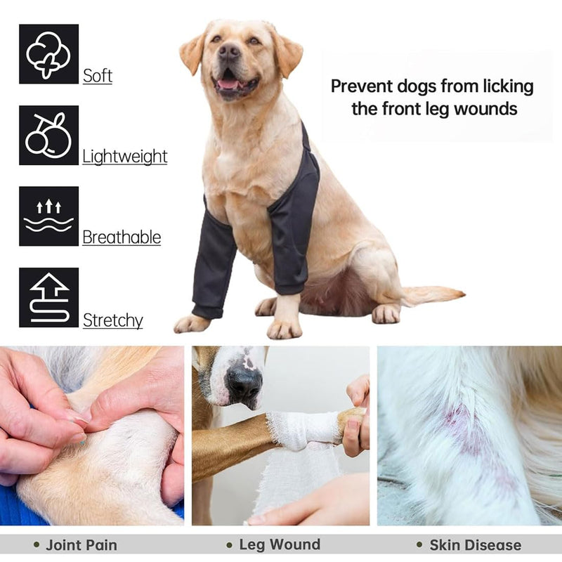 Dog Leg Protector Elbow Brace Dog Prevents Licking Wounds Helps with Arthritis (XL for Medium and Large Dogs) Xl