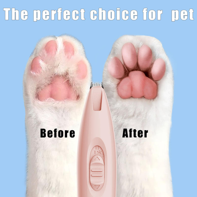 KIKETECH LED Dog Paw Trimmer - Cordless, Low Noise Dog Clippers for Grooming, Rechargeable Small Area Shaver for Dog Clippers Cats, SoftRed - PawsPlanet Australia