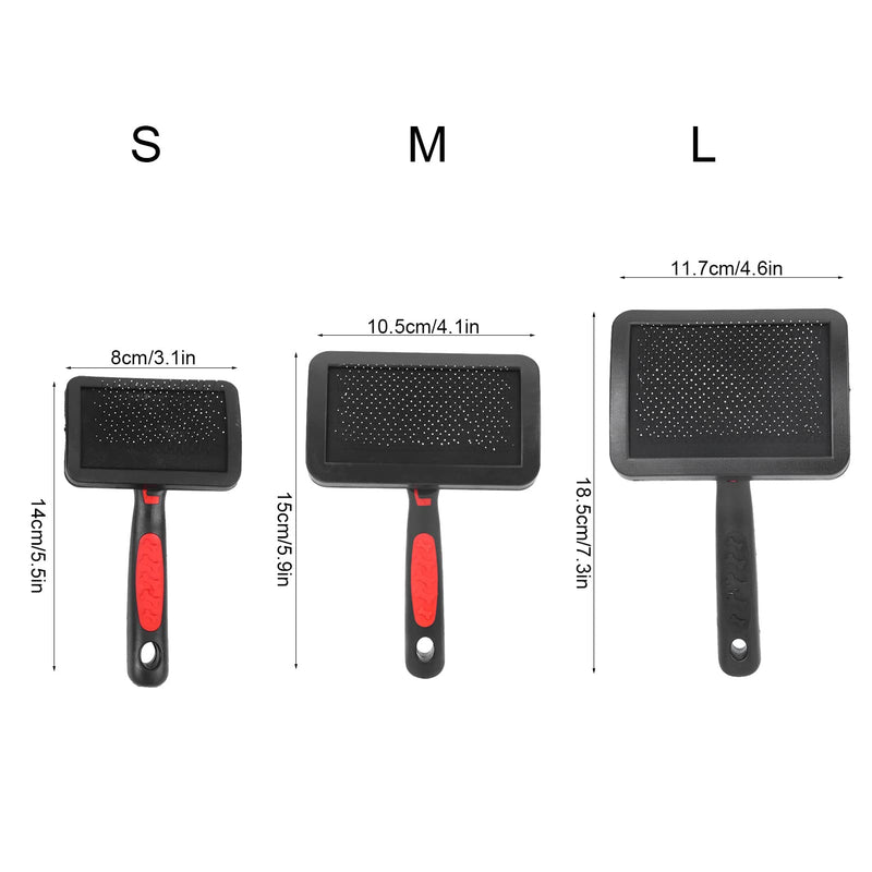 3 Pcs Cat Slicker Brush, Portable Cat Dog Slicker Brush Pet Cat Grooming Brush Massage Comb Set Accessory Easy to Use for Long Short Haired Dogs Cats - PawsPlanet Australia