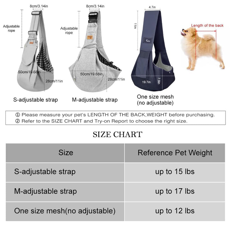 CUBY Dog and Cat Sling Carrier, Hands Free Reversible Pet Papoose Bag, Soft Pouch Adjustable, Suitable for Puppy Cats for Outdoor Travel (Pink, M-Adjustable Strap) Pink - PawsPlanet Australia