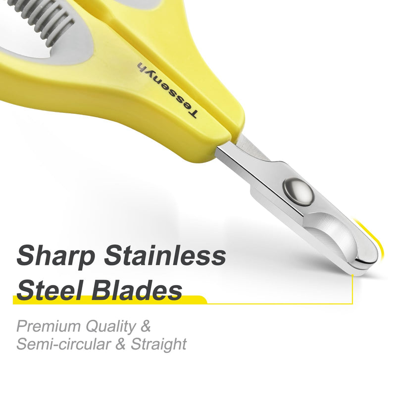 Professional Cat Nail Clipper, Stainless Steel Cat Nail Trimmer for Small Animals, with Sharp Blade and Anti-Slip Handles for Safe and Effective Grooming - PawsPlanet Australia