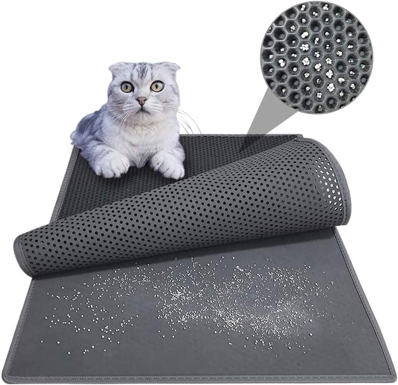 iPrimio Jumbo Cat Litter Trapper Mat – 29”x27” Mat Traps and Catches Litter Through Large Holes – Multi-Layer Bottom Repels Urine – Suitable for Messy Cats - PawsPlanet Australia