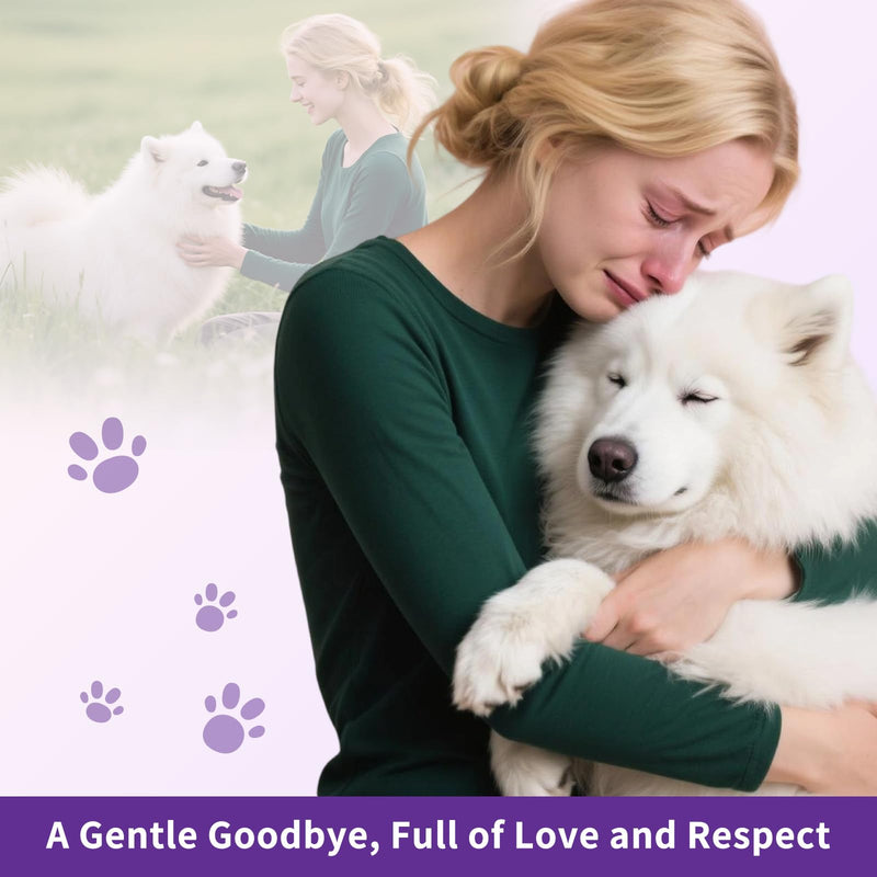 Pet Body Bag for Burial - Eco-Friendly Pet Casket Body Bag for Dogs/Cats/Rats/Rabbits/Pigs/Chickens/Birds 44-48 Lbs - 46.5 x 14.6Inch - Personalized Organic Sack Pet Burial Pod for Cremation - PawsPlanet Australia