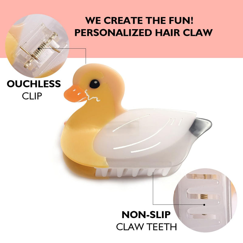 Acetate Duck Hair Claw Clip,Goose Shape Animal Hair Clip，Big Shape Hair Clips for women,Cute Funny Gift for Girls Animal Barrettes