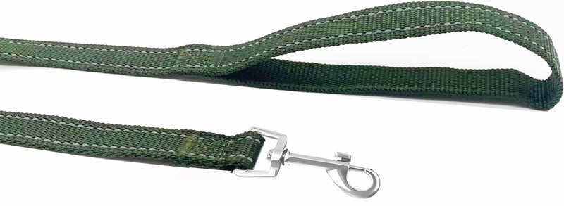 Nylon Training Dog Leash for Small Medium Dogs, 15ft 20ft 30ft 50ft 100ft Reflective Long Leash Dog/Puppy Lead for Obedience Recall Training, Camping Reflective Green 1" x 50ft - PawsPlanet Australia