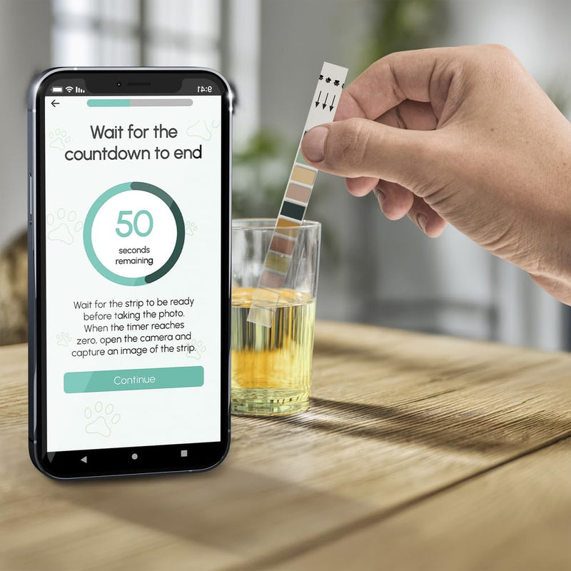 (10 Strips) SCANPET APP Urine Test for Cats and Dogs 11 Parameter Strips Urine Infection Strips for Dogs and Cats - Individually Wrapped - Glucose pH Protein Ketones Strips