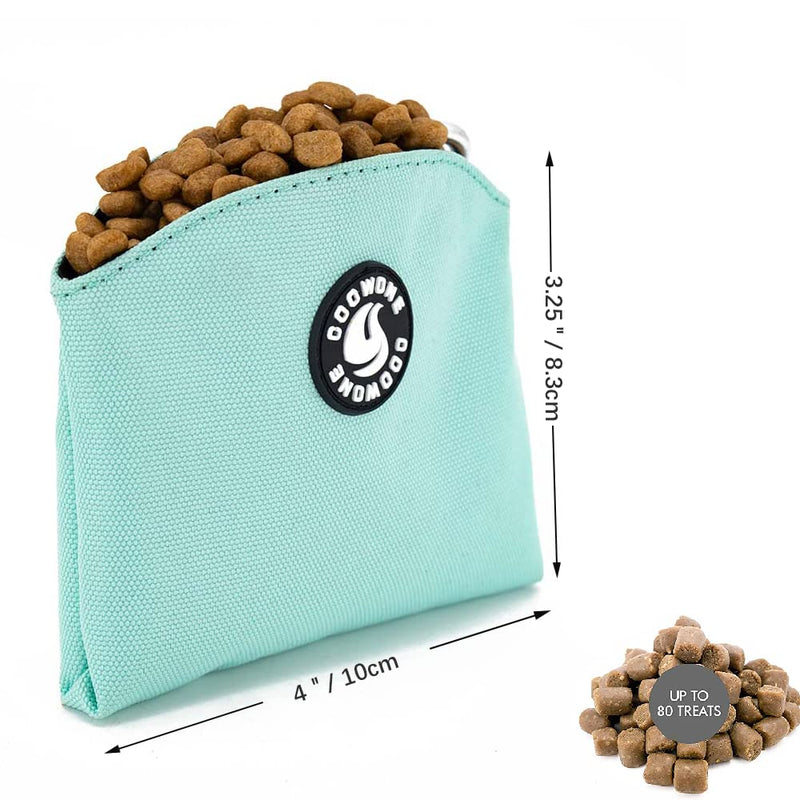 COOWONE Dog Treat Pouch Magnetic Closure Small Dog Training Treat Pouch Pocket Sized Small Dog Treat Pouch with Clip (mint green) mint green