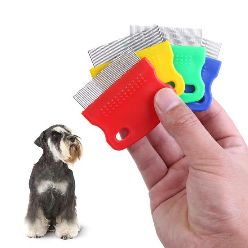 One piece Pet Fine toothed Comb Cat Dog Grooming Steel Flea Comb Random Color