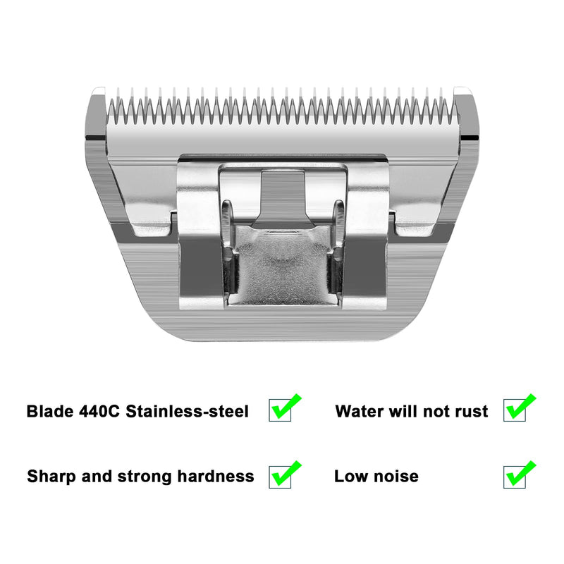Detachable Pet Dog Grooming Blades-Size 15W Dog Grooming Wide Blade,Cutting Length 3/64" 1.2mm,Compatible with Most Andis,Oster A5,Wahl km10 Clippers 15w-1.2mm - PawsPlanet Australia