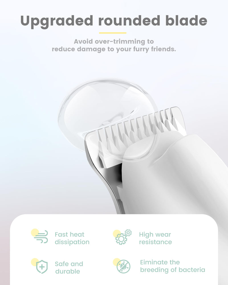 Dog Paw Trimmer, 35dB Ultra-Low Noise Cat Clippers for Grooming, Small Pet Shaver for Dog Clippers Cats Hair Around Paws, Eyes, Ears, Face, Rump with LED Light Cream - PawsPlanet Australia