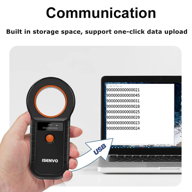 Pet Micro Chip Reader Animal Lizard Snake Horse Cattle Pets Cat Dog RFID EMID MicroChip Tag Scanner 134.2kHz 125kHz FDX-B(ISO 11784/11785) 15 Digits Pet Chip ID Scanner (190C) - PawsPlanet Australia