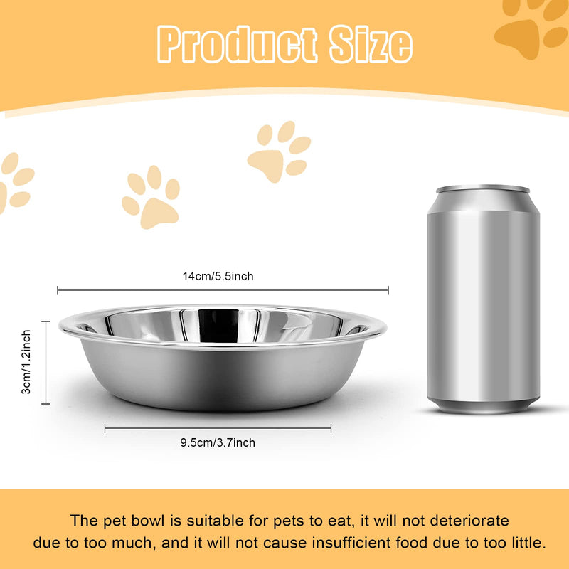 5 PCS Cat Bowls Whisker Friendly, Shallow Wide Flat Cat Food Bowls Stainless Steel,Metal Cat Dishes Whisker Fatigue Relief,Replacement Basic Cat Plates for Elevated Stand,Dishwasher Safe… Set of 5 - PawsPlanet Australia