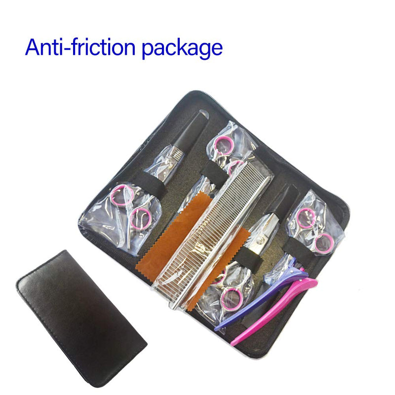 Dog Grooming Scissors kit with Safety Round End, Pet Grooming Trimmer Set with Blunt Tip-Thinning, Straight, Curved Shears tool with Comb, Nail Cliper and Nail File for Long Short Fur of Cat and Puppy - PawsPlanet Australia
