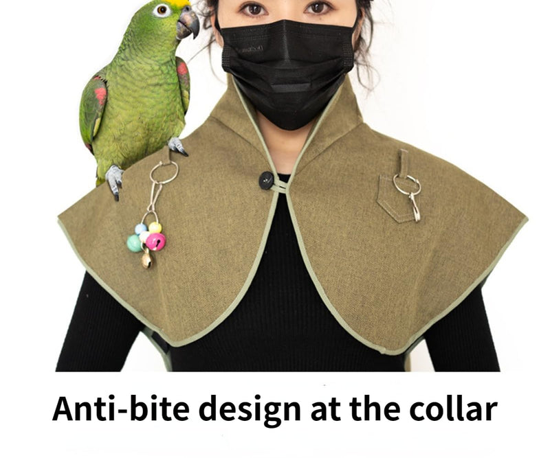Pet Bird Upgraded Shoulder, Neck Poop Protector and Protective Anti-Scratch Arm Guard Set, Anti-Bite Shoulder Pad Diaper Shawl for Parrot Macaw African Budgies Parakeet Agapornis Fischeri Cockatiel Blue Plus - PawsPlanet Australia