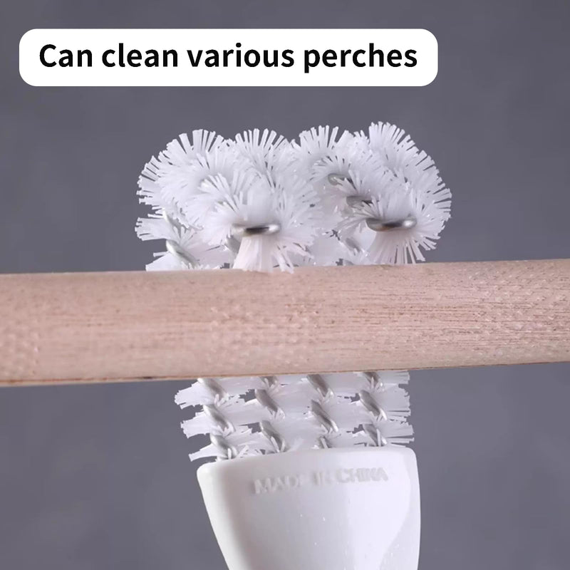 Bird Cage Cleaner with Long Handle & Shovel – Hard Bristles Easy Bird Droppings Removal Brush for Parrot & Pet Cages & Bird Perch – Durable Bird Cage Cleaning Tool & Accessory (2) 2 - PawsPlanet Australia