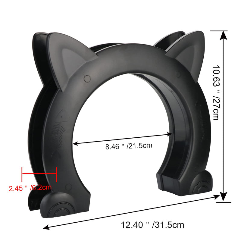 Cat Door Interior Door,Hidden Pet Litter BoxPet Door for Cats up to 25 lbs Pet Box,Pass Through Opening 8.46x7.87 in（XL） A X-Large - PawsPlanet Australia
