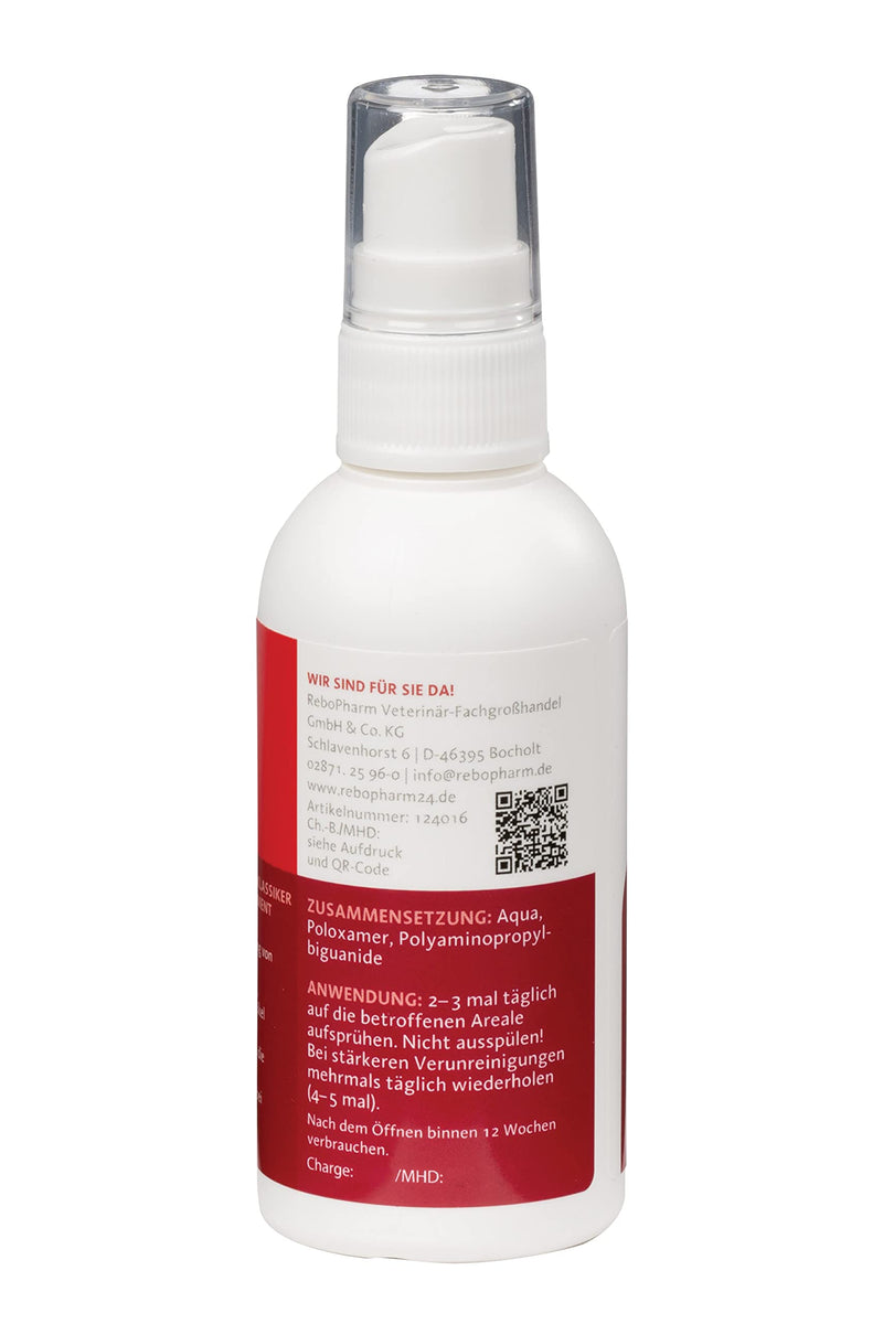 Wound Spray 75 ml: Polihexanide-Based Wound Cleaning for All Pets, Reaches Deep Areas, Precise Spray Application, Effectively Removes Impurities