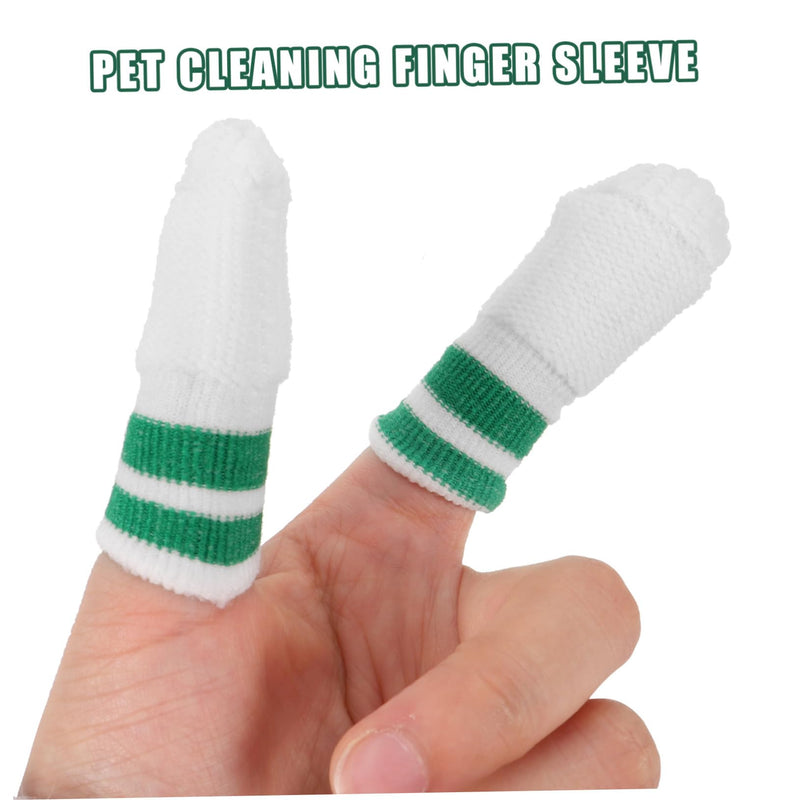 Abaodam Pack of 6 Dog Cat Finger Toothbrushes Nylon Soft Gentle Mouth Cleaning Pet Dental Care Finger Cover for Finger Sizes Against Bad Breath
