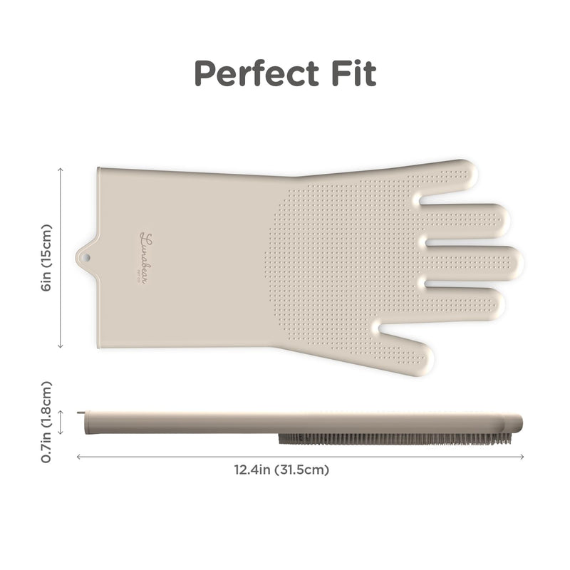 Pet Hair Remover Glove, Pet Grooming Silicone Gloves - Gentle Dog Shampoo Bath Glove, Bath Brush, Hair Removal Mitt, Shedding Brushes, Heat Resistant, Enhanced Five Finger Design - PawsPlanet Australia