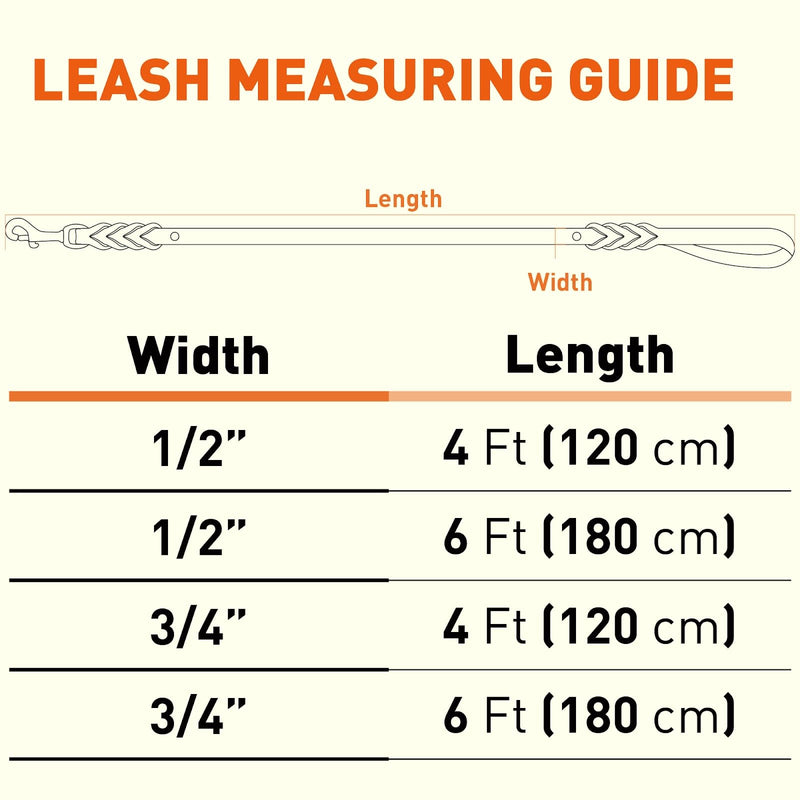 Viper Leather Dog Leash 4ft, Dog Training Leash with Nickel Plated Hardware, Leather Leash for Dogs Large Medium Small Breeds (W 3/4" - L 4 FT Brown Nickel) - PawsPlanet Australia