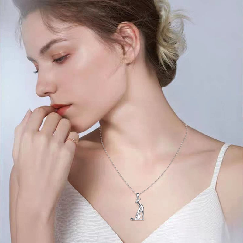 Animal Gifts Necklace 925 Sterling Silver Greyhounds/Spider/Longhorn/Goat/Sheep Pendant Necklace for Women Jewelry Gifts - PawsPlanet Australia