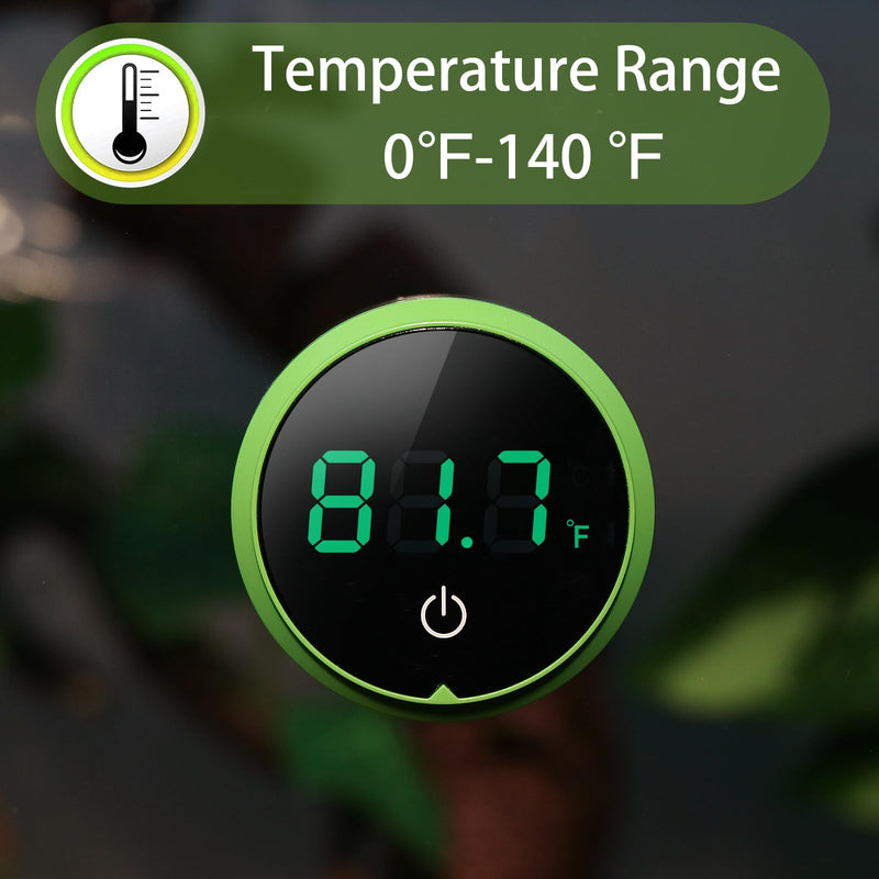 AQUA KT Fish Tank Digital Thermometer Accurate LED Display for Aquarium Temperature Measurement for Fish, Axolotl, Turtle or Aquatic Landscape - PawsPlanet Australia