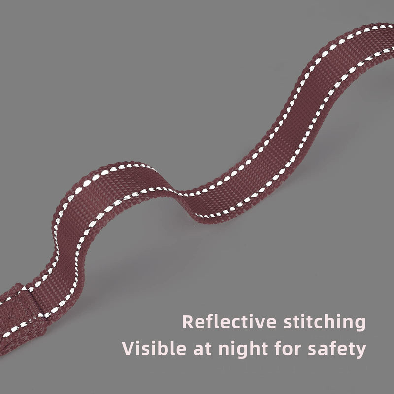 4 Ft Reflective Dog Leash Durable Nylon Puppy Leash with Reflective Threads and Comfortable Padded for Walking Dog Lead Great for Small and Medium Dog pink - PawsPlanet Australia