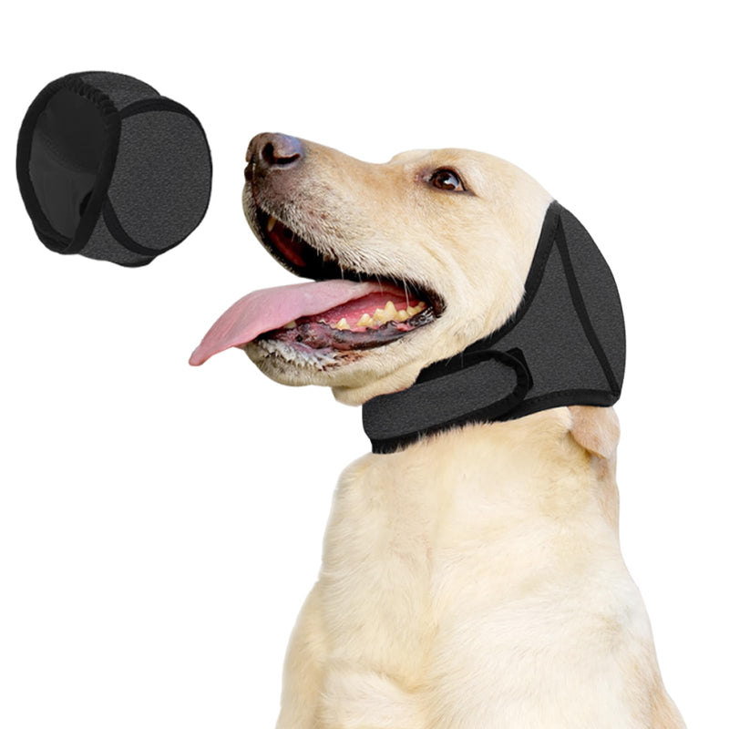 Deep Grey Dog Ear Defenders, Multi Function Dog Ear Protectors Ear Muffs Noise Protection, Waterproof Ear Defenders, Ideal for Anxiety Relief Keeping Dirt Out During Water Play(M)